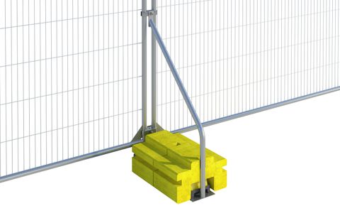 Fence Ballast Block Stabiliser with 2 Blocks